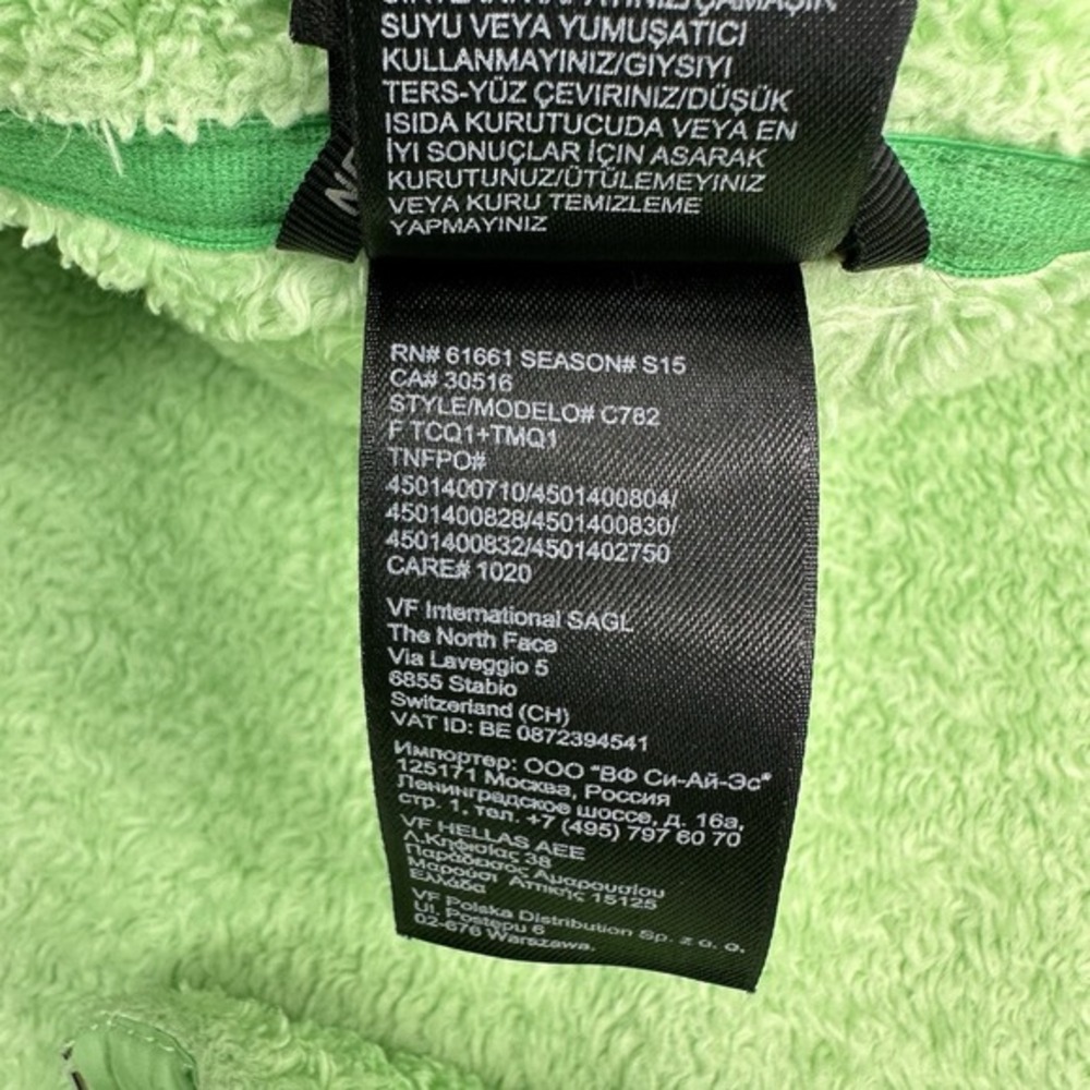 The North Face Osito Fleece Jacket Womens XXL Lime Green Full Zip Soft Fuzzy - Picture 11 of 16
